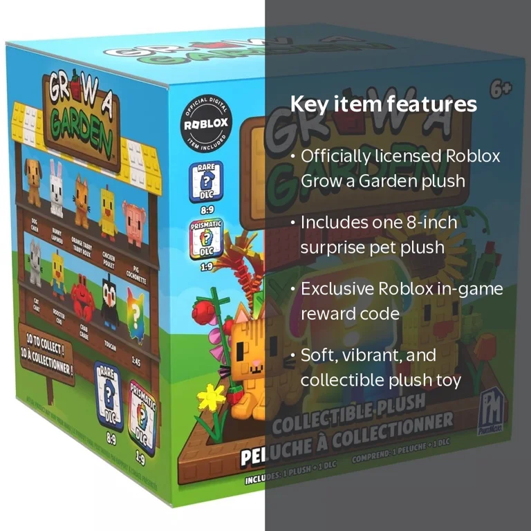 Roblox Grow a Garden Mystery Plush (1 RANDOM Plush & DLC Included