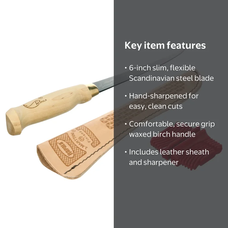 Rapala FLF6 Fillet Knife with Leather Sheath and Sharpener