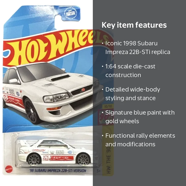 Hot Wheels, 98 Subaru Impreza 22B-STi, HW: The 90's series, 1:64