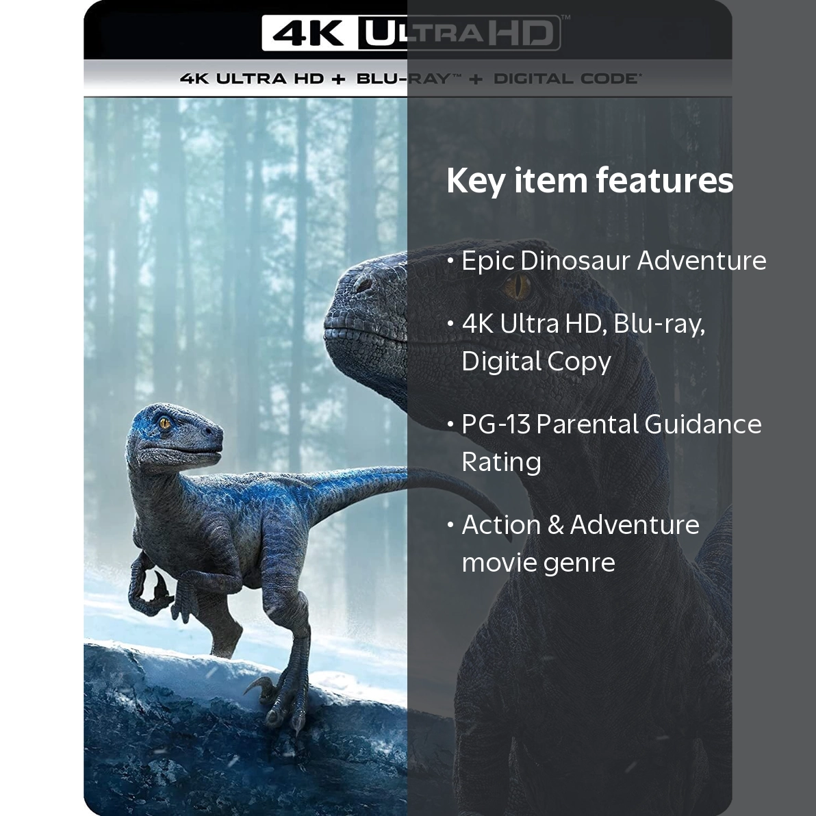 SDS, Jurassic World Dominion, 4K Ultra HD + Blu-ray + Digital Copy