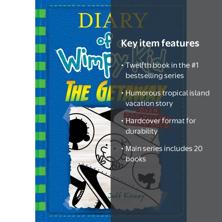 Jeff Kinney, Hardcover Book, The Getaway, Diary of a Wimpy Kid #12
