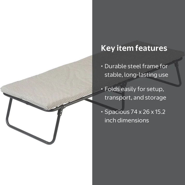 Coleman Ridgeline Green Camping Cot with Foam Sleeping Pad