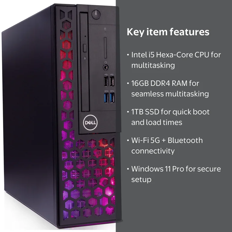 Dell 3070 OptiPlex Desktop Computer, Intel i5 Gen 8 Hexa Core
