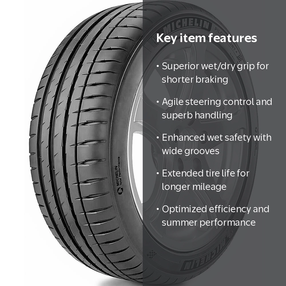 Michelin Pilot Sport 4 ZP RFT 225/45R18 95Y XL Fits: 2011-15