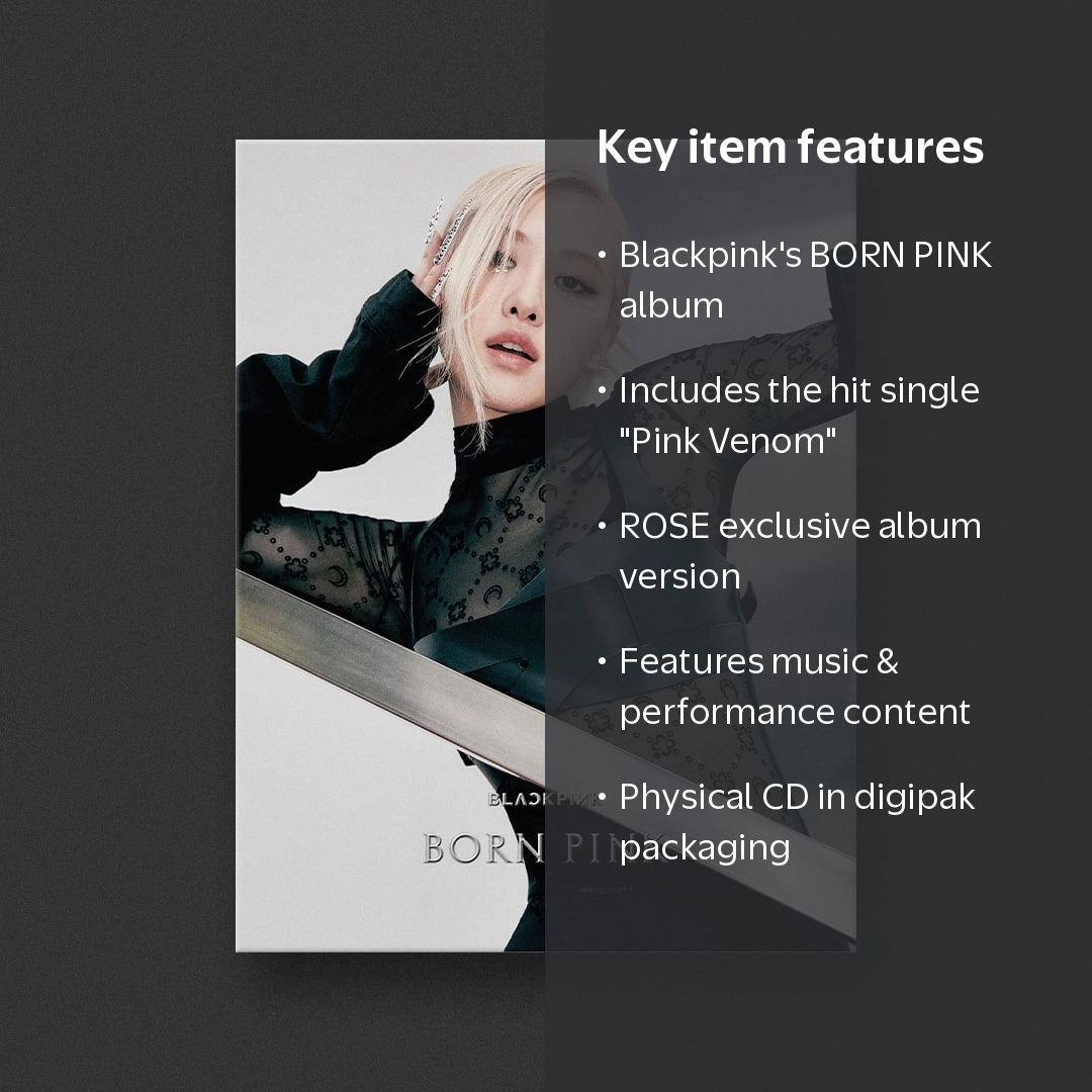 【初回盤】BORN PINK★BLACKPINK (ROSE Ver.) Blackpink - BORN PINK (ROSE Version) - Music & Performance - CD