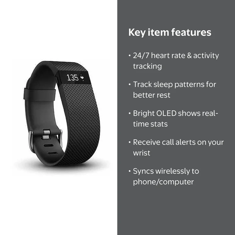 Fitbit Charge HR Heart Rate + Activity Wristband - Walmart.com