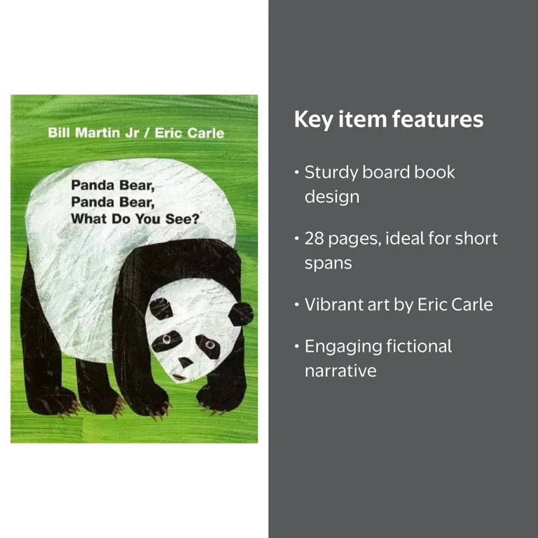 Eric Carle Brown Bear and Friends Panda Bear Board Book - Walmart.com