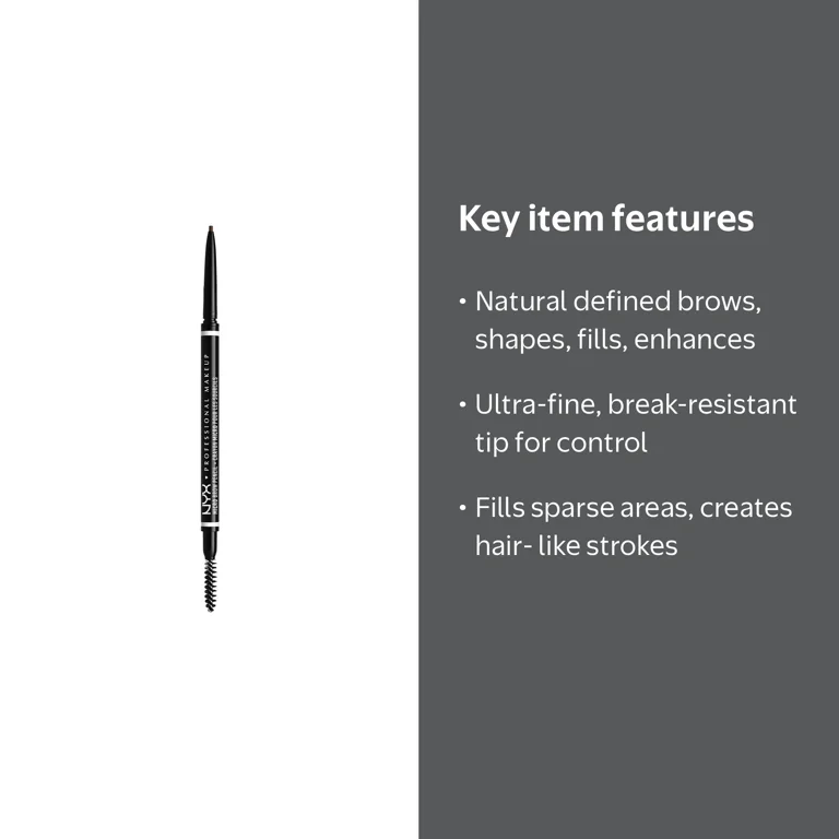 NYX Micro Vegan EyeBrow Pencil, Espresso, 0.003 oz - Walmart.com