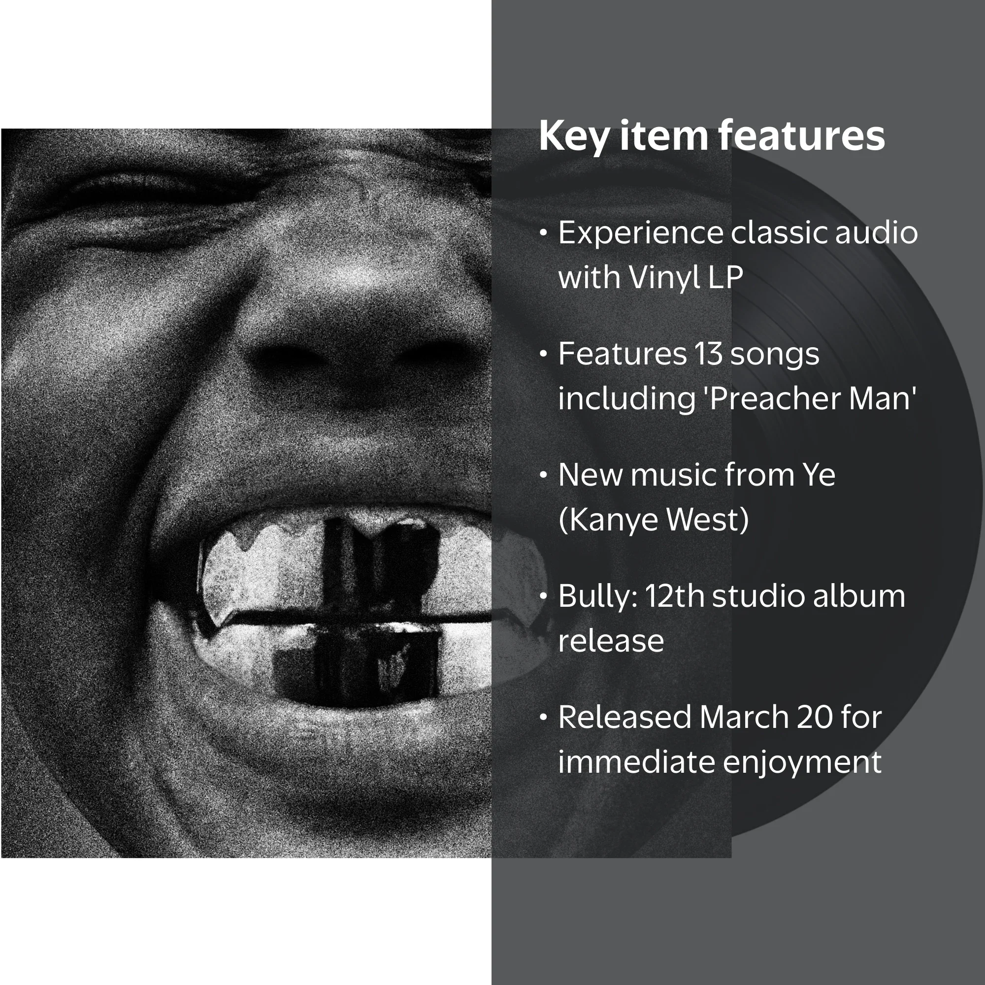 Ye - Bully - Music & Performance - Vinyl - Walmart.com