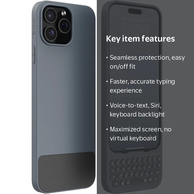 Clicks Keyboard for iPhone 15 Pro Max, Model Code Verbatim