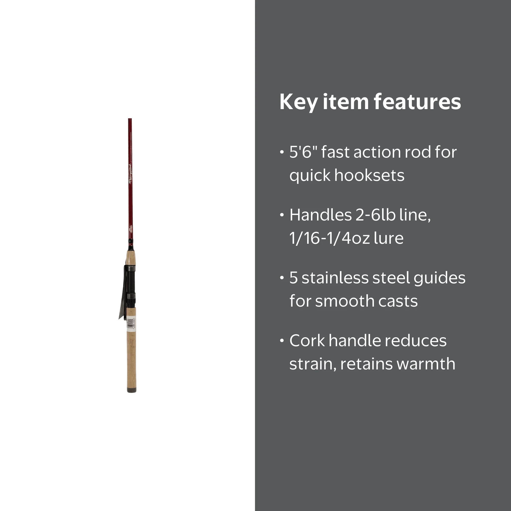 berkley fishing 1274926 cherrywood hd spinning rods 5'6 light fast Berkley® Cherrywood® : Spincasting : Sports & Outdoors this combo comes pre Berkley, Spinning Rod, 5'6