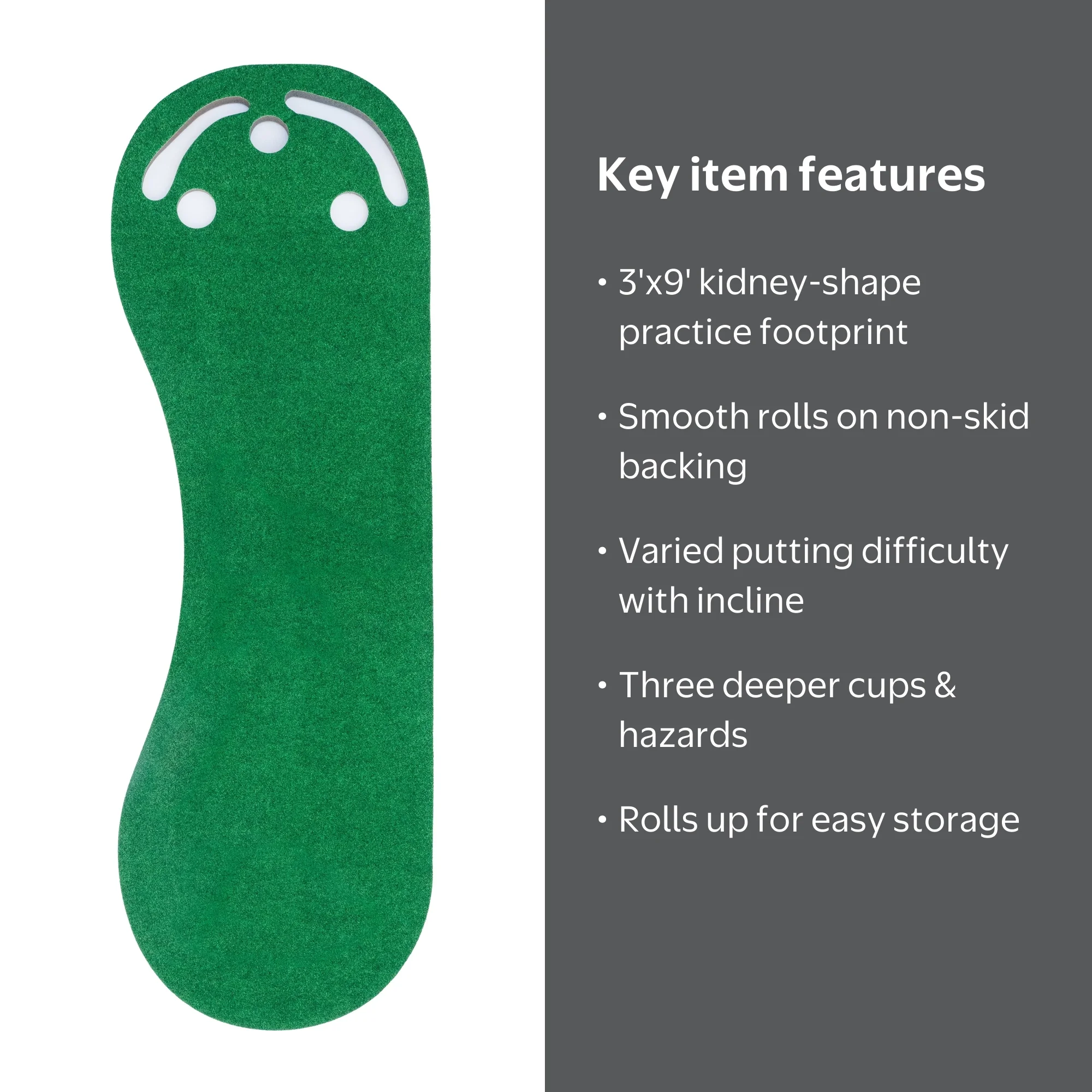 PUTT-A-BOUT Par Three Plus Golf Putting Green (3' x 9') - Walmart.com