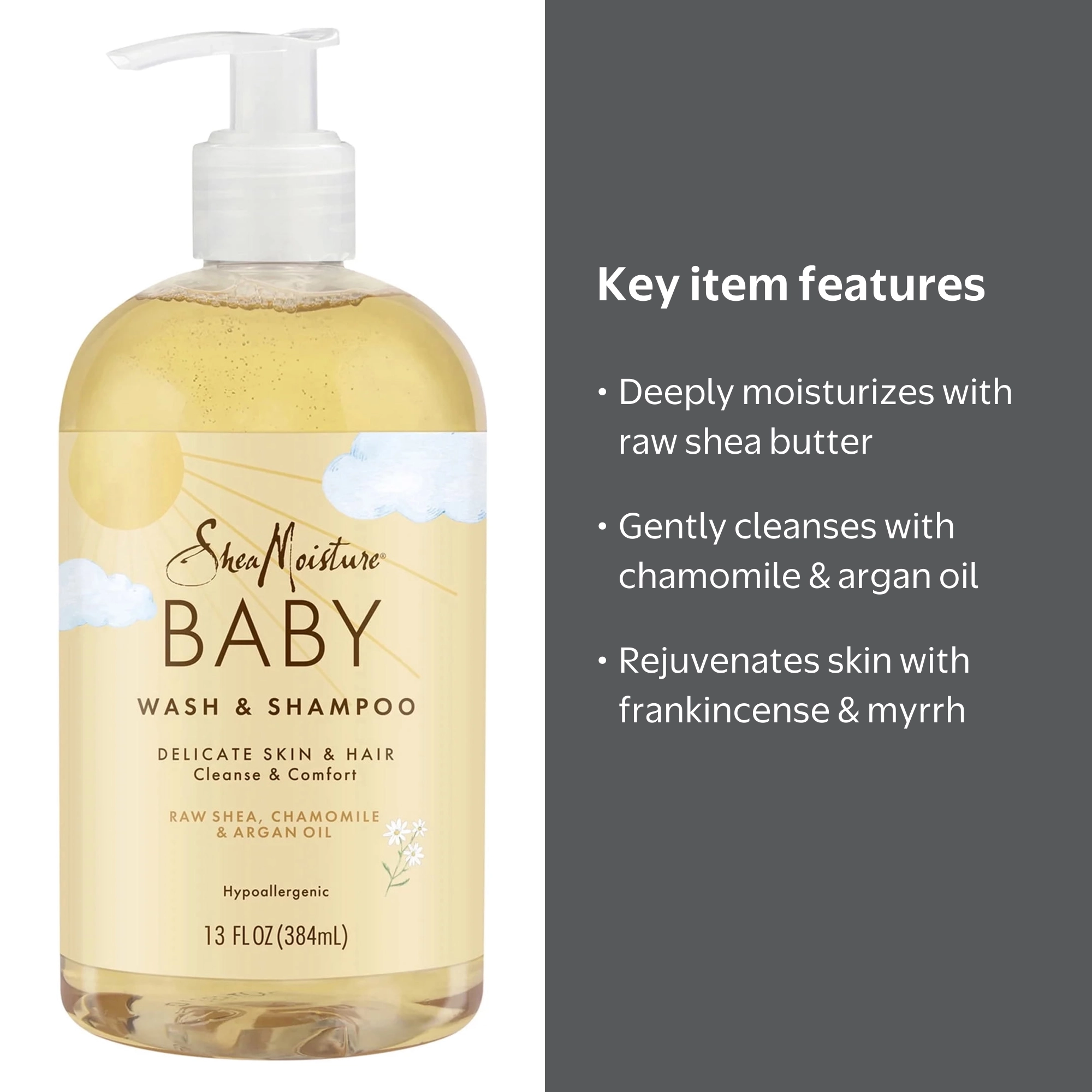 Shampoo Raw Shea Butter Baby SheaMoisture Raw Shea, Chamomile And
