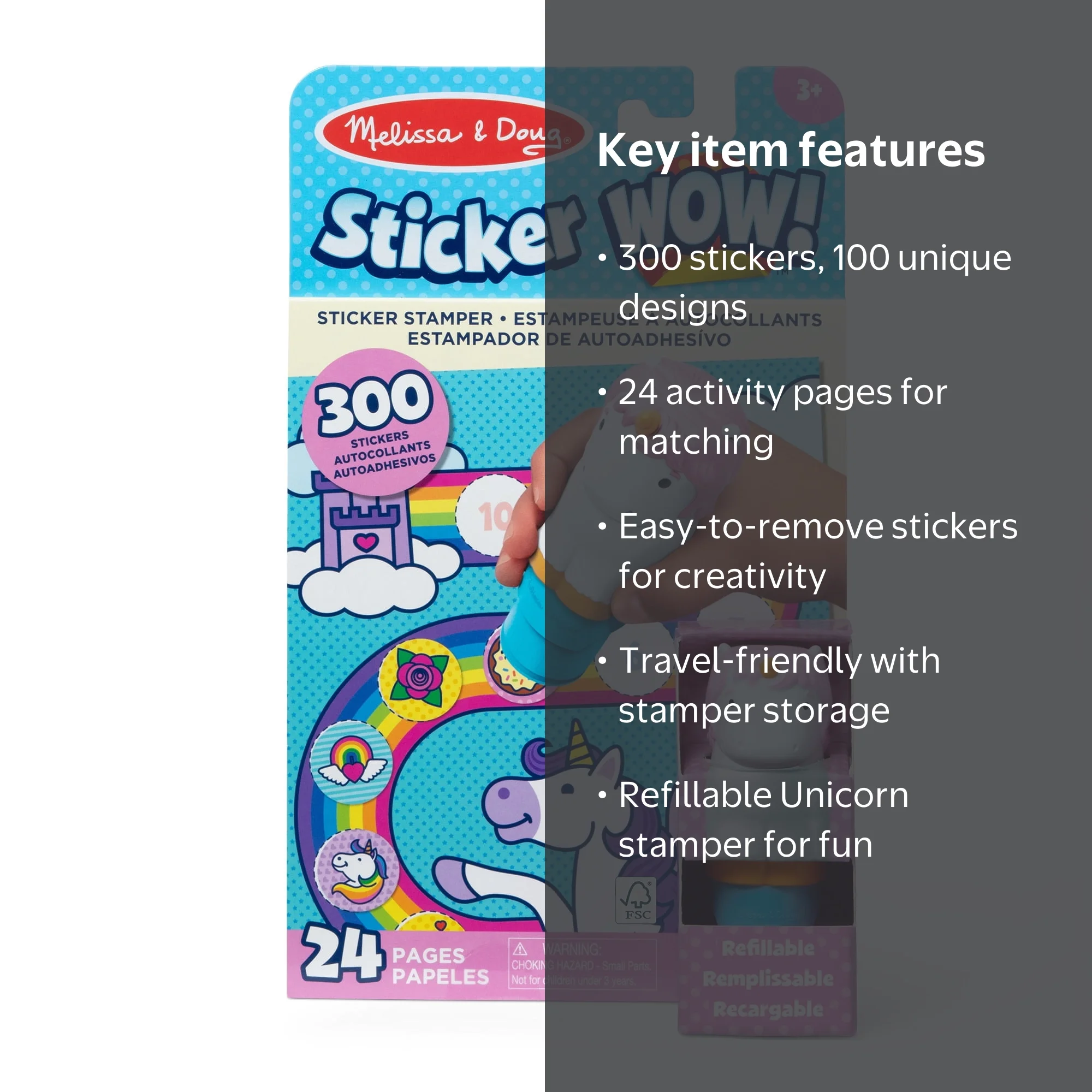 Melissa & Doug Sticker Activity Pad, 24 pages, 300 stickers +