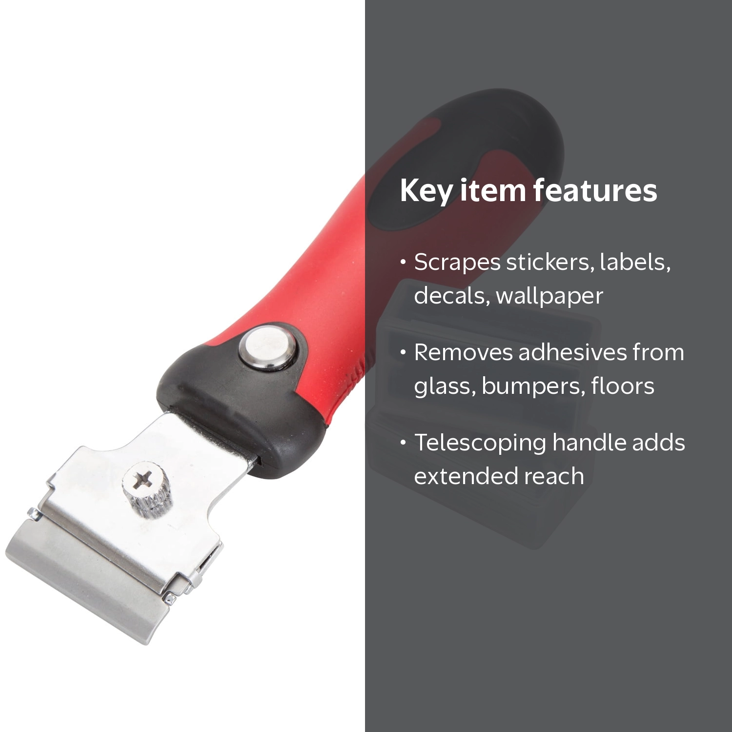 Hyper Tough Extendable Razor Blade Scraper with 21 Replaceable