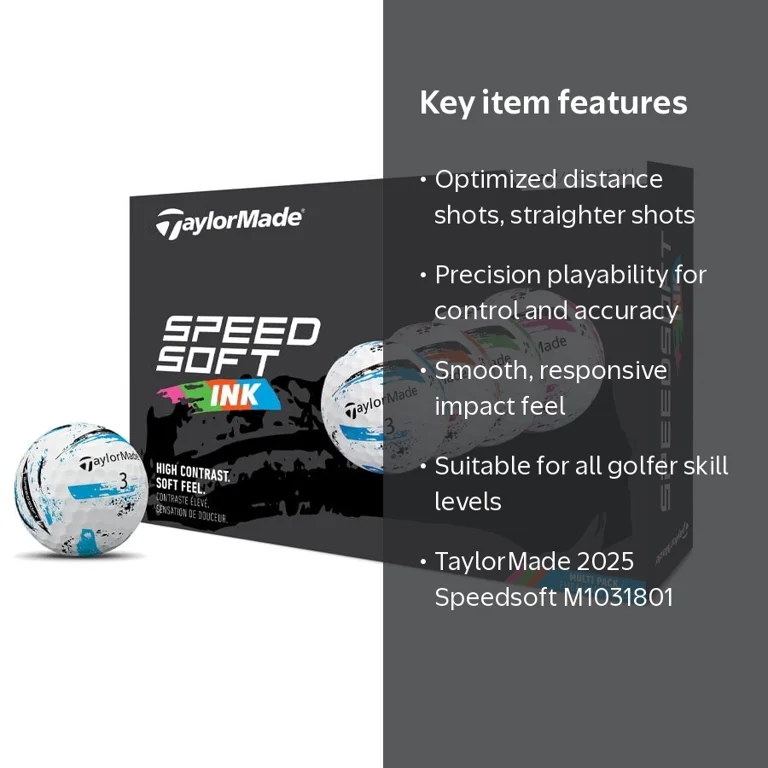 TaylorMade SpeedSoft Ink 12pk Golf Balls Model M1031801 - Walmart.com