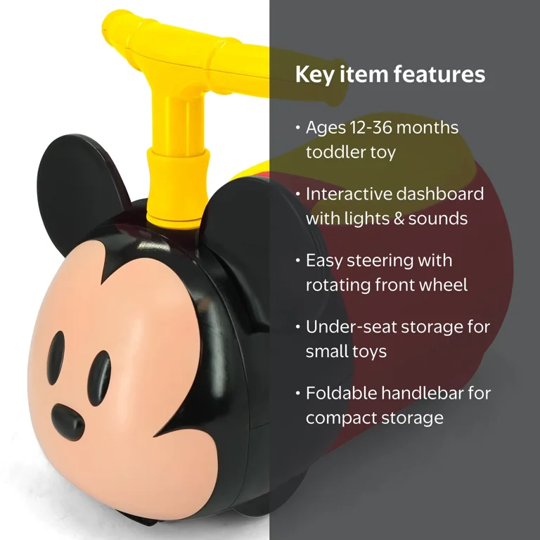 Disney Junior Mickey Zoom Ride On with Lights and Sounds for