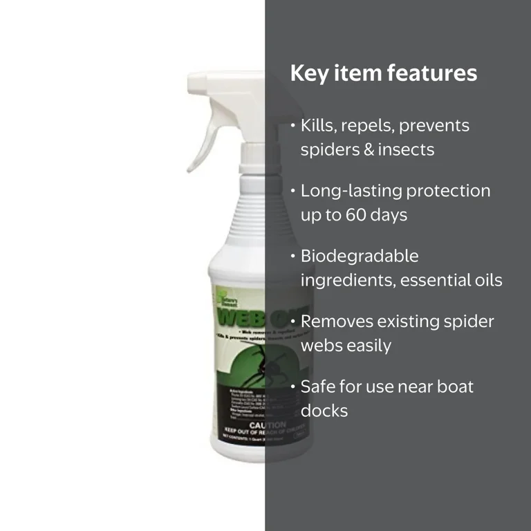 Nisus Web Out Insecticide, 32 fl oz, Spider Killer and Web