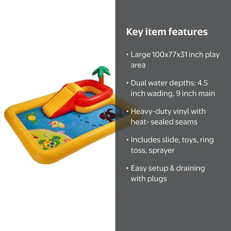 Intex 57454EP-DD Ocean Island Play Center Inflatable Wading Pool
