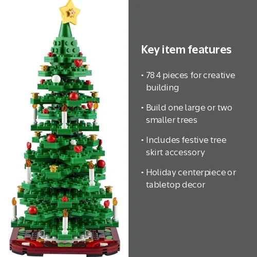 クリスマスツリー LEGO, Kid's Christmas Tree Building Toy, 784 Pieces, Green