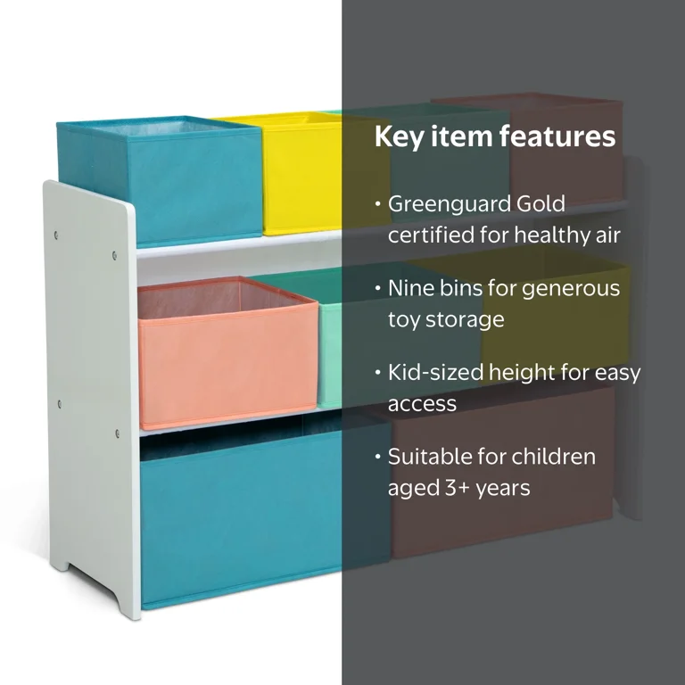 Delta Children Deluxe Multi-Bin Toy Organizer with Storage Bins