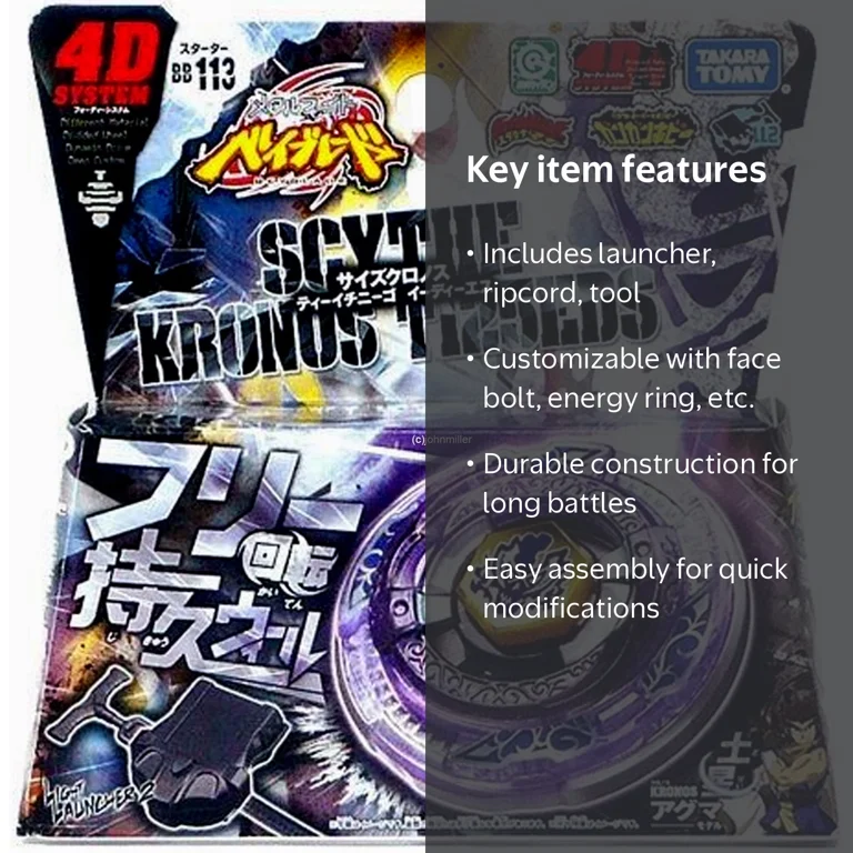 TAKARA TOMY Scythe Kronos Metal T125EDS Beyblade Starter Set BB