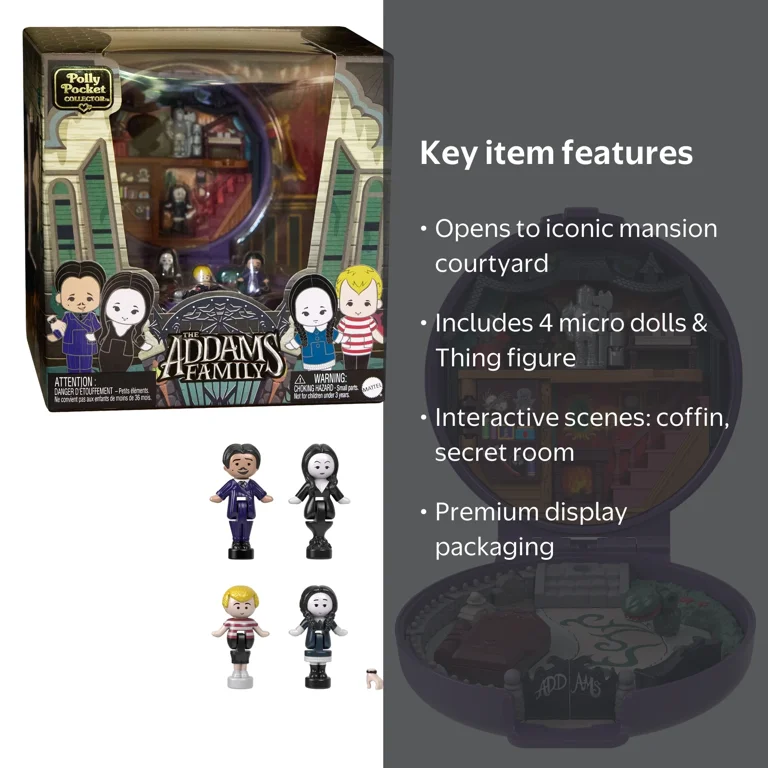 Polly Pocket Collector The Addams Family Compact, Dolls & Playset
