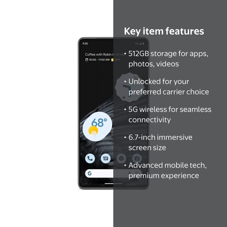 Google Pixel 7 Pro 5G, Dual-SIM, 12GB/512GB, 6.7