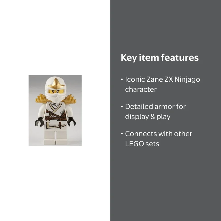 LEGO Ninjago Zane ZX with Detailed Armor Minifigure - Walmart.com