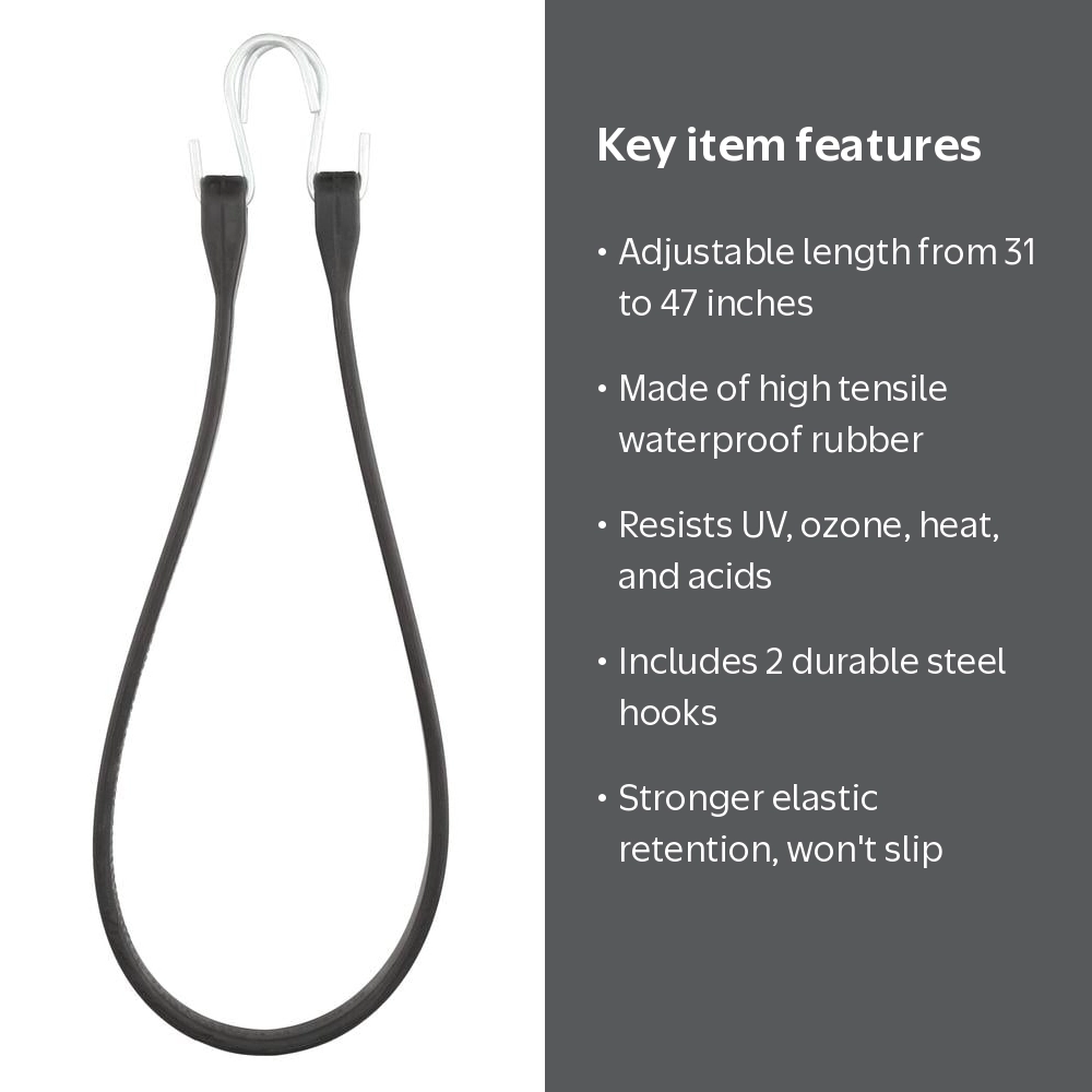 Hyper Tough, Rubber Strap Bungee Cords, 31 inch, 1 Pack, 0.2 lb