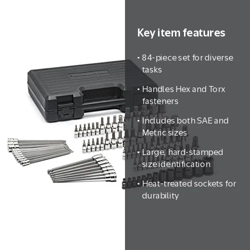 GearWrench 84 Pc Professional Torx & Hex Master Bit Socket Set