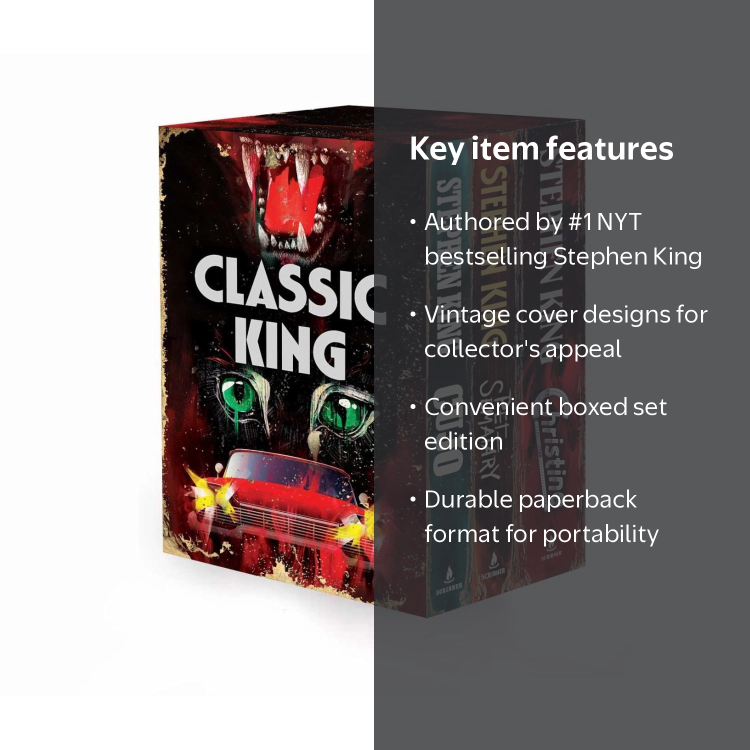 Classic King Boxed Set 1: Christine, Cujo, Pet Sematary (Combined