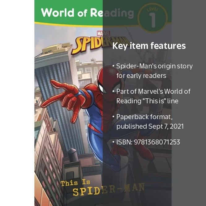 World of Reading: This Is SpiderMan Paperback with Origin Story