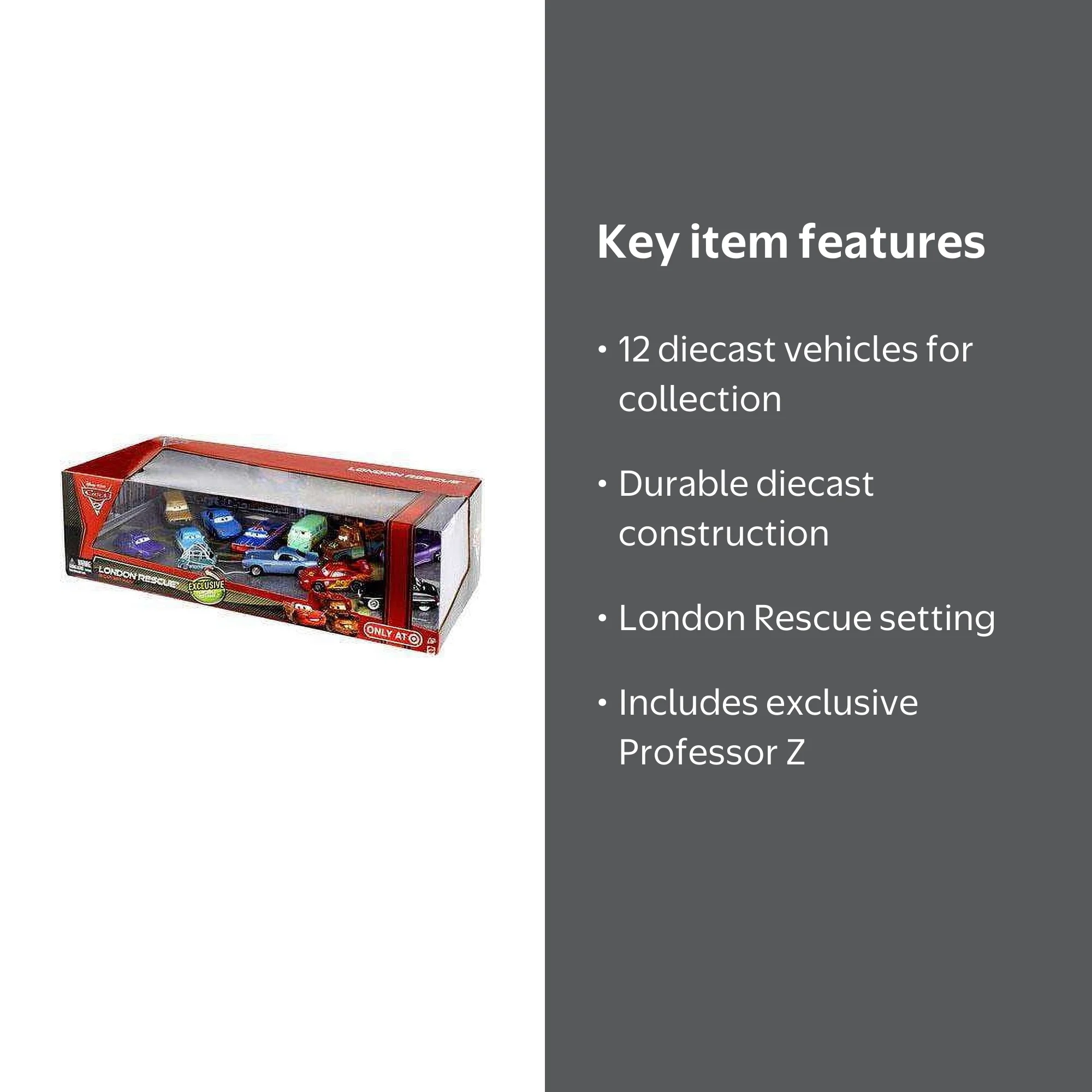 Disney Cars Multi-Packs London Rescue 12-Pack Diecast Car Set
