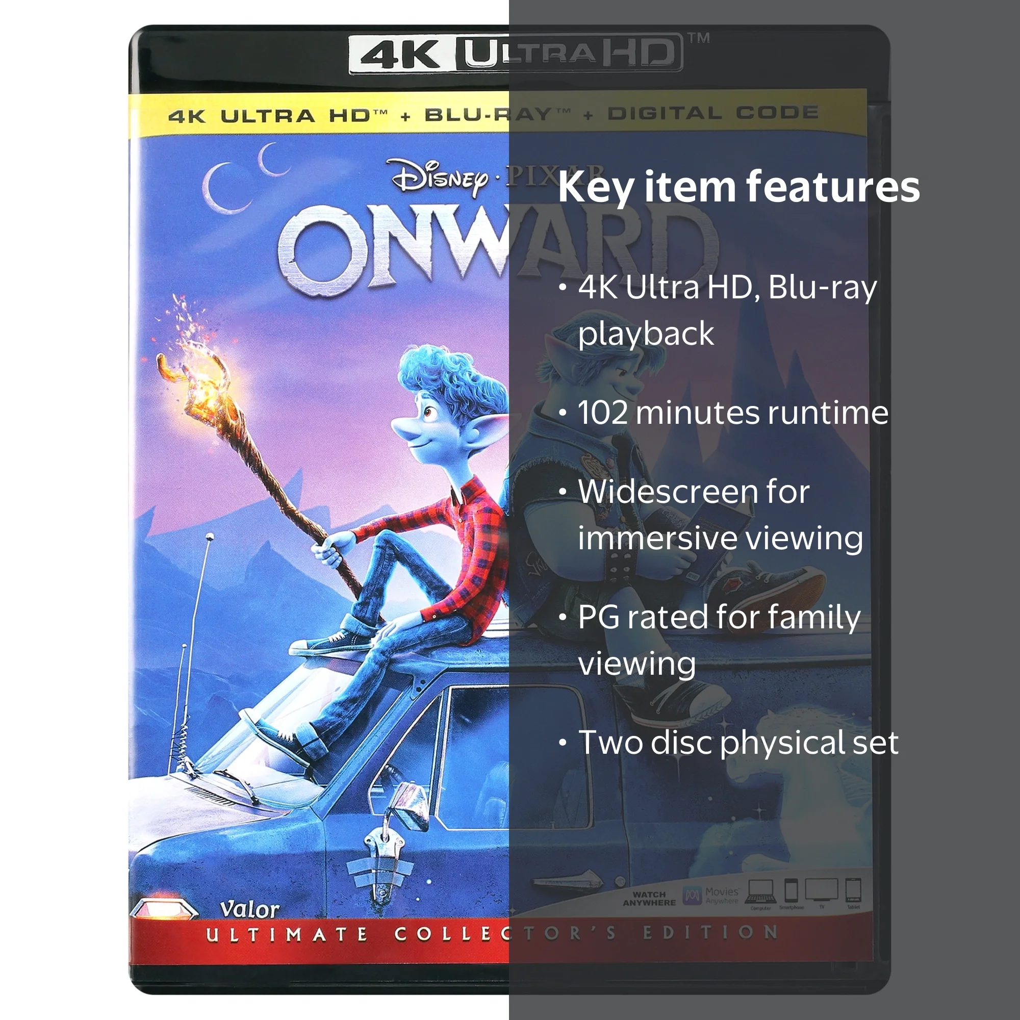 Disney's Onward Movie - 4K Ultra HD, Blu-ray, and Digital Combo