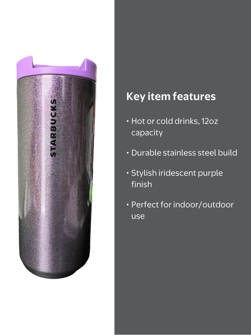 Starbucks Iridescent 12 oz Purple Stainless Steel Tumbler