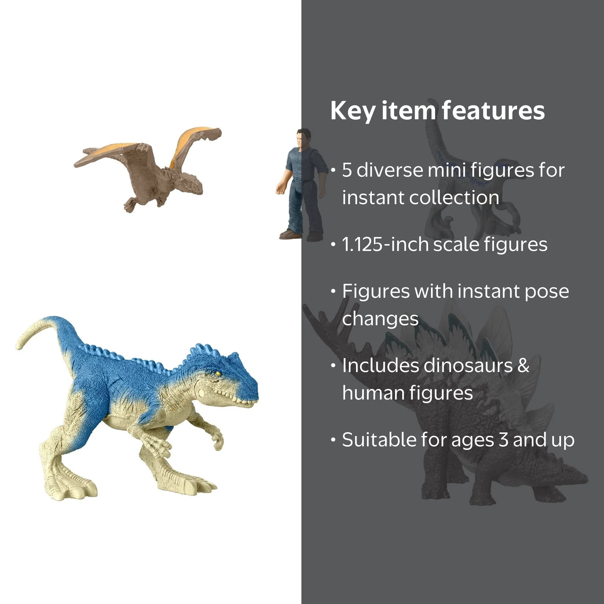 Jurassic World Dominion Chaotic Cargo Pack of 5 Mini Figures, Toy