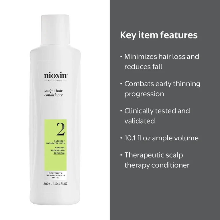Nioxin SYSTEM 2 Scalp Therapy Conditioner 10.1 OZ to support scalp