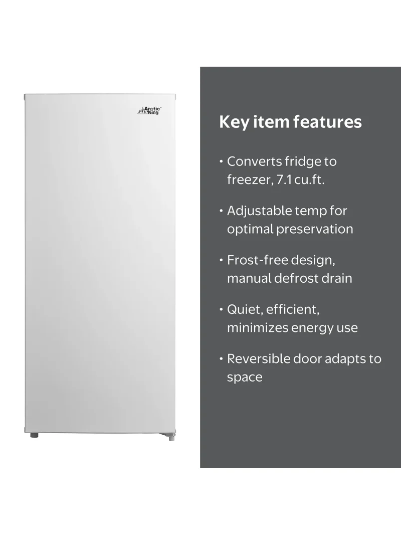 Arctic King 7.1 Cu. ft. Upright Freezer, White - Walmart.com