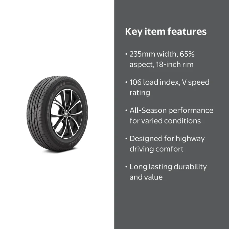 Toyo Open Country A43 All-Season Highway Tire, 235/65R18 106V BSW