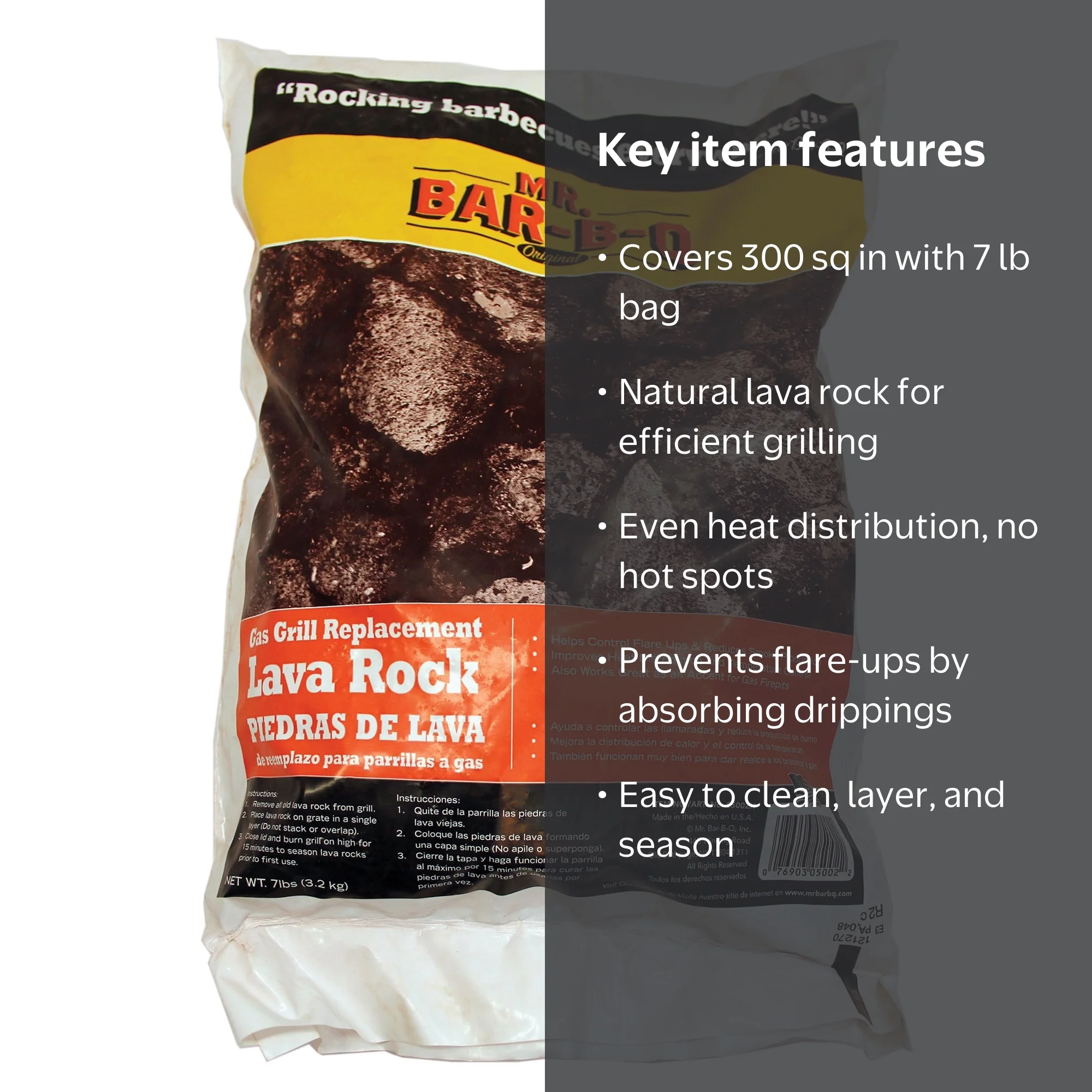 25 Kg Lavastenen Voor Barbecue – 32-56 Mm, Perfect Voor Grill, Ook Te Gebruiken In Aquarium En Tuin