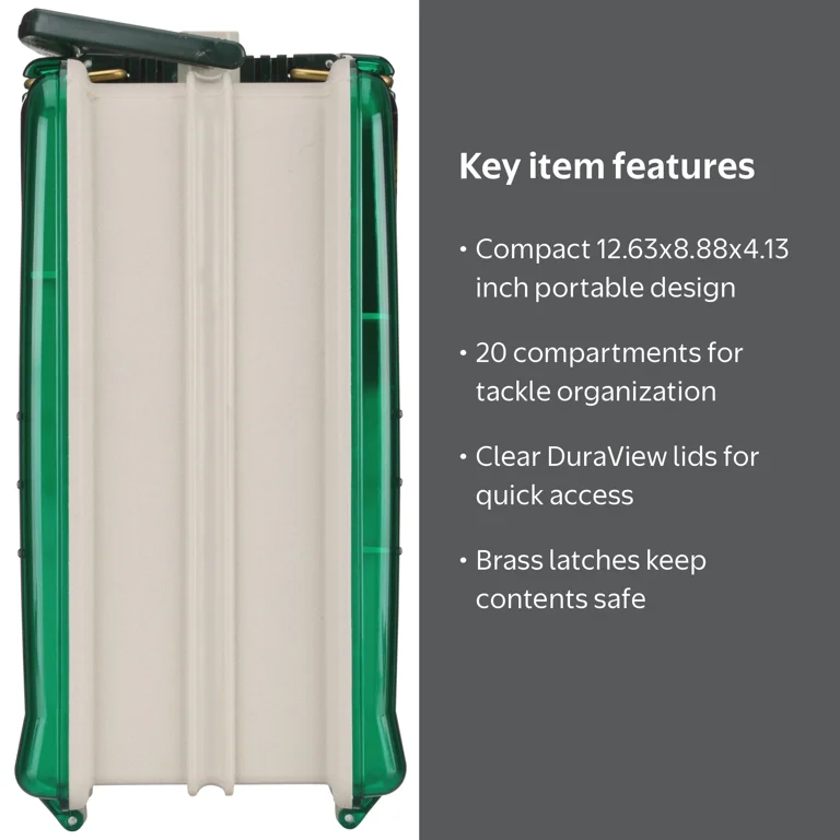 Plano Double Sided Fishing Satchel Tackle Box, 20 Compartments