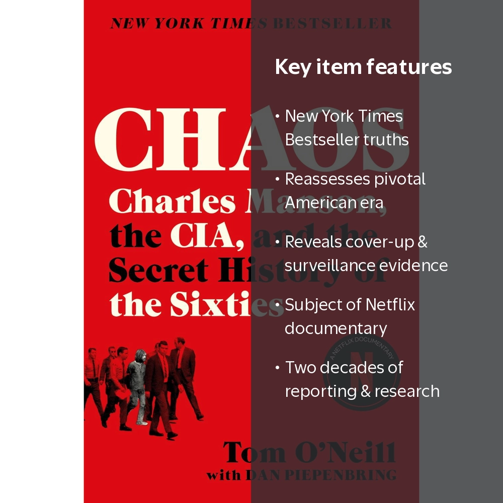 Tom O'Neill Chaos Paperback, Charles Manson, CIA, Sixties, New