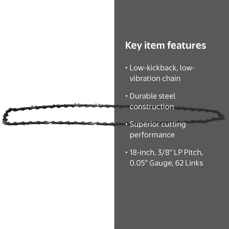 Greenworks, Chainsaw Chain, 18-inch, Low-Kick Back - Walmart.com