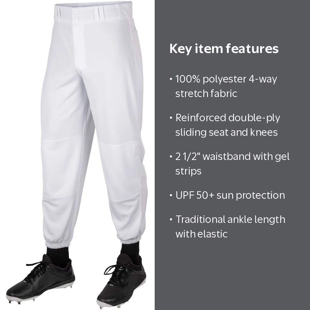 Dugout Baseball Pant - WHITE - L - Walmart.com