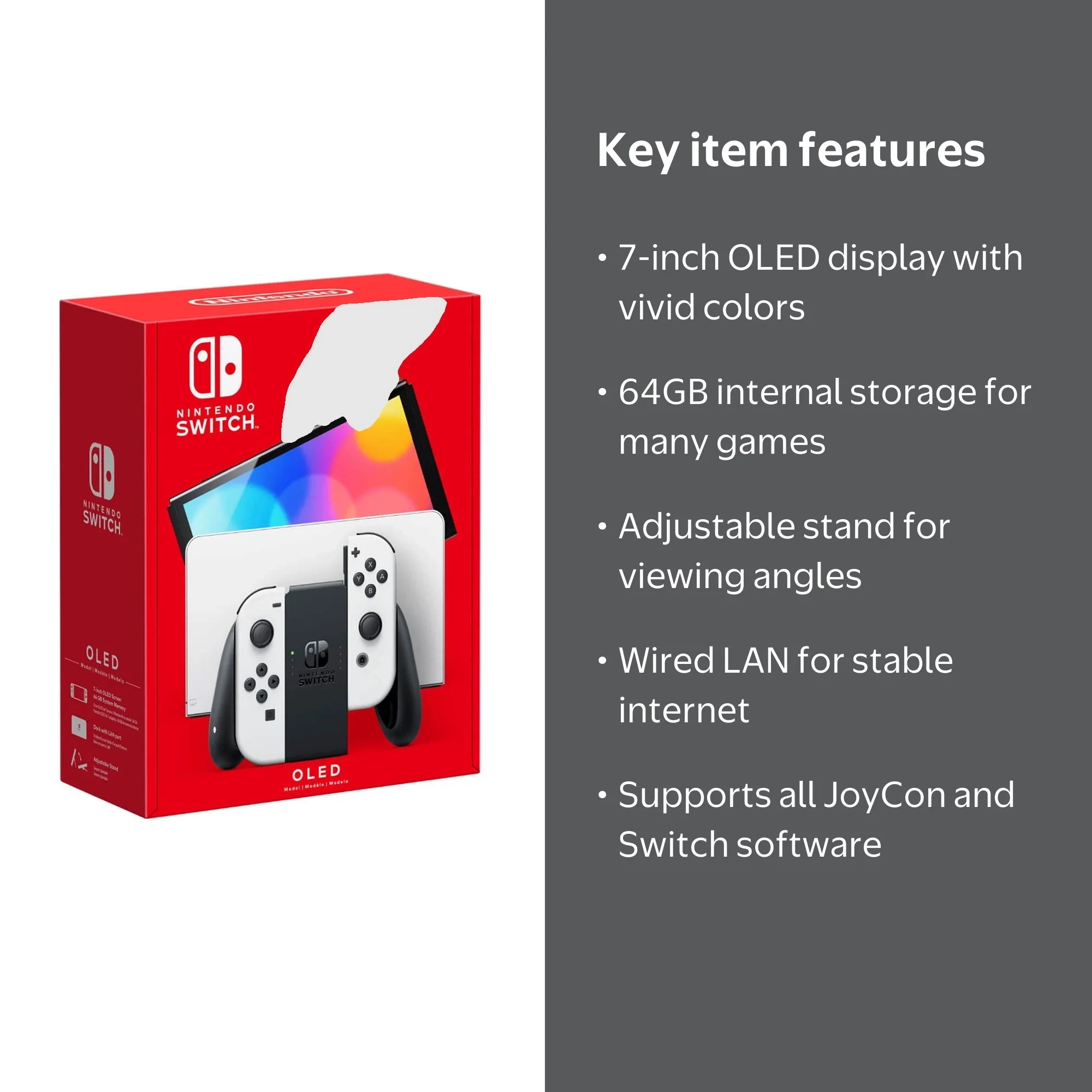 Nintendo Switch OLED Model with White Joy-Con Console - Walmart.com