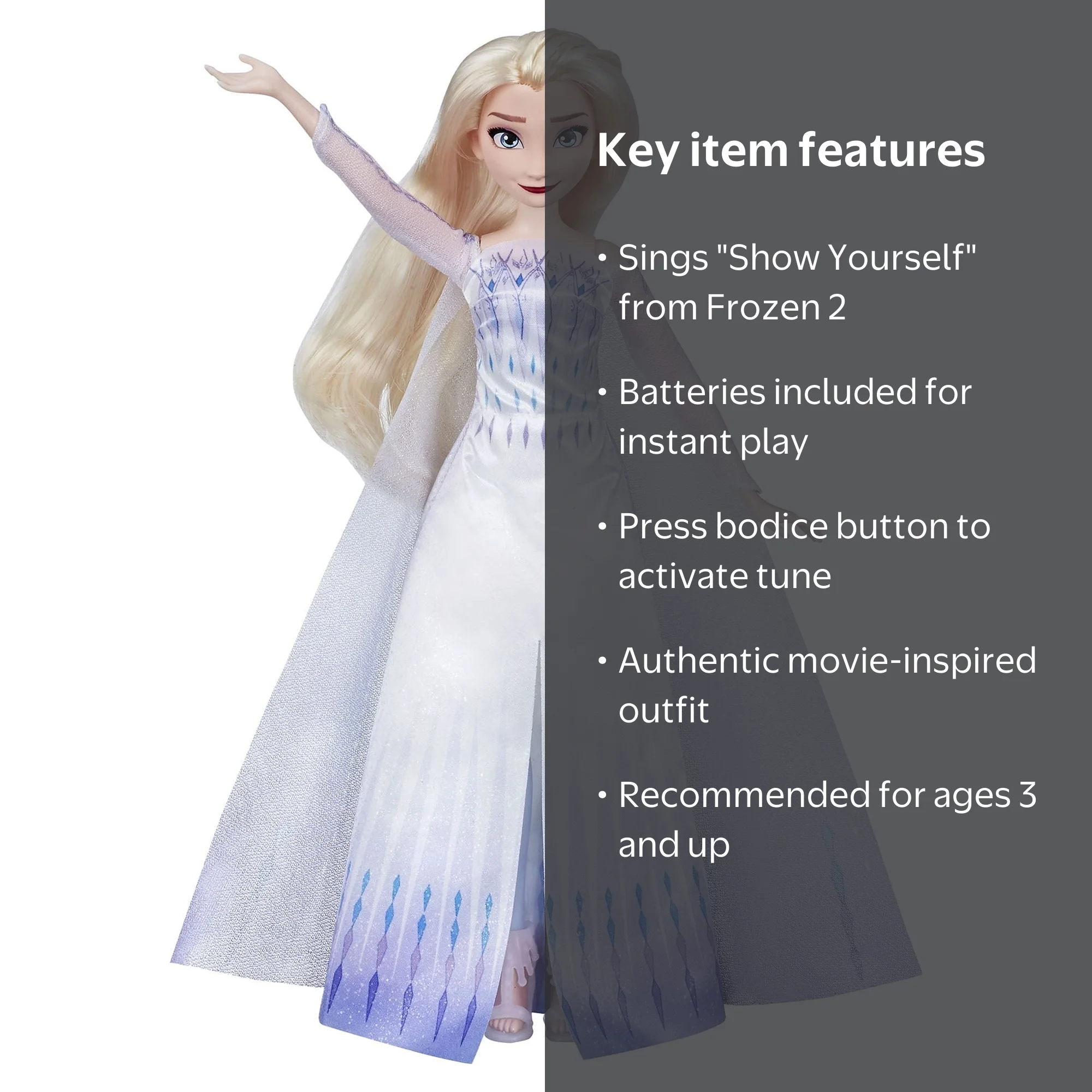 Disney Frozen, Musical Adventure Elsa Doll, Sings Show Yourself