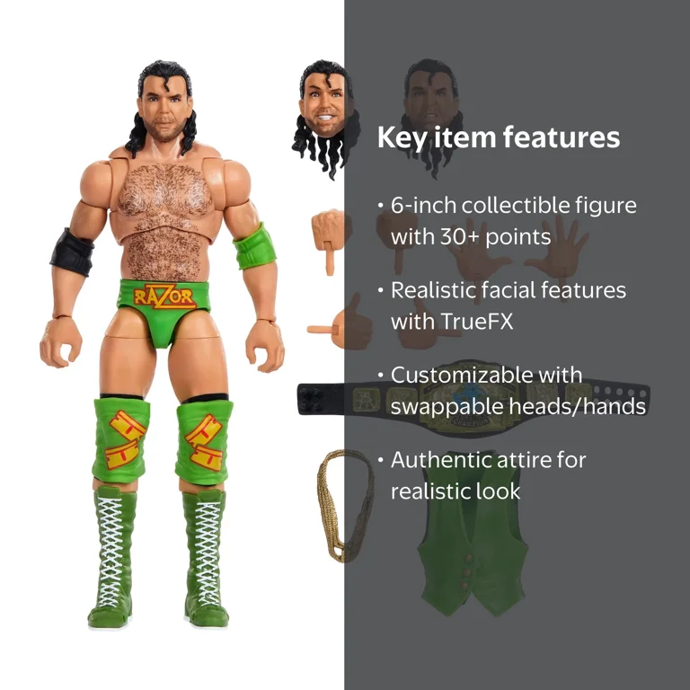 WWE, Ultimate Edition Action Figure, Razor Ramon, 6-inch
