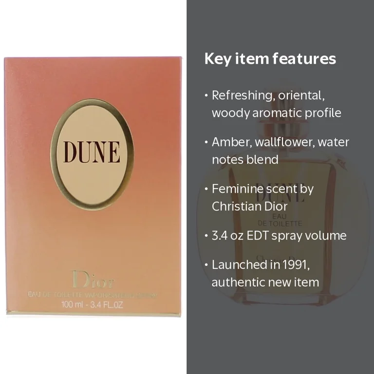 Dune by Christian Dior, 3.4 oz EDT Spray for Women - Walmart.com