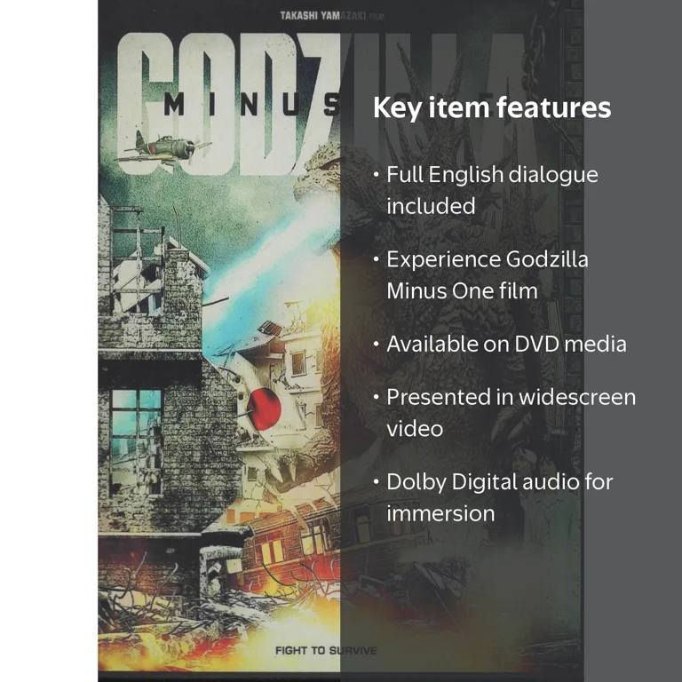 Godzilla Minus One Dvd ENGLISH DUBBED Version! - Walmart.com
